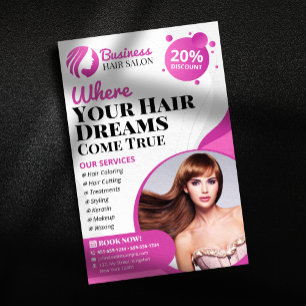 Moderner Friseur-Stylist-Make-up-Artist-Service-Sa Flyer