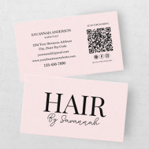 Moderner Friseur-Stylist Pink Blush QR-Code