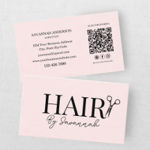 Moderner Friseur-Stylist Pink Blush QR-Code