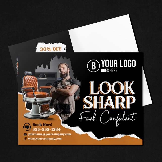 Moderner Friseursalon Friseursalon Postkarte (Von Creator hochgeladen)