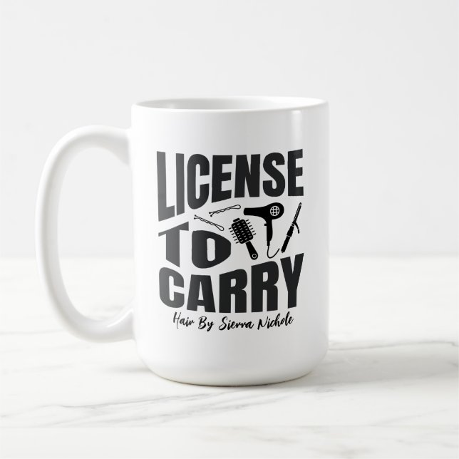 Moderner Friseursalon Stylist Kaffeetasse (Links)