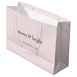 Moderner frohe und helle Weihnachten Rosa Schwarze Große Geschenktüte