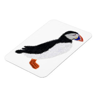 Moderner fröhlicher Papageientaucher Magnet