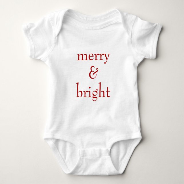 Moderner, fröhlicher und heller Weihnachtsurlaub Baby Strampler (Vorderseite)