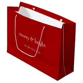 Moderner, fröhlicher und heller Weihnachtsurlaub Große Geschenktüte