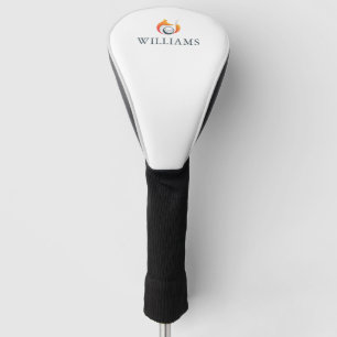 Moderner Fuchs und Ball personalisierter Name Golf Headcover