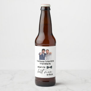 Moderner Funny Trauzeuge Vorschlag Bierflaschenetikett