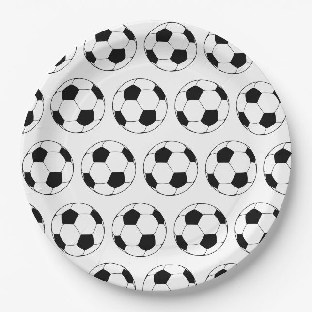 Moderner Fußball Pappteller (Vorderseite)