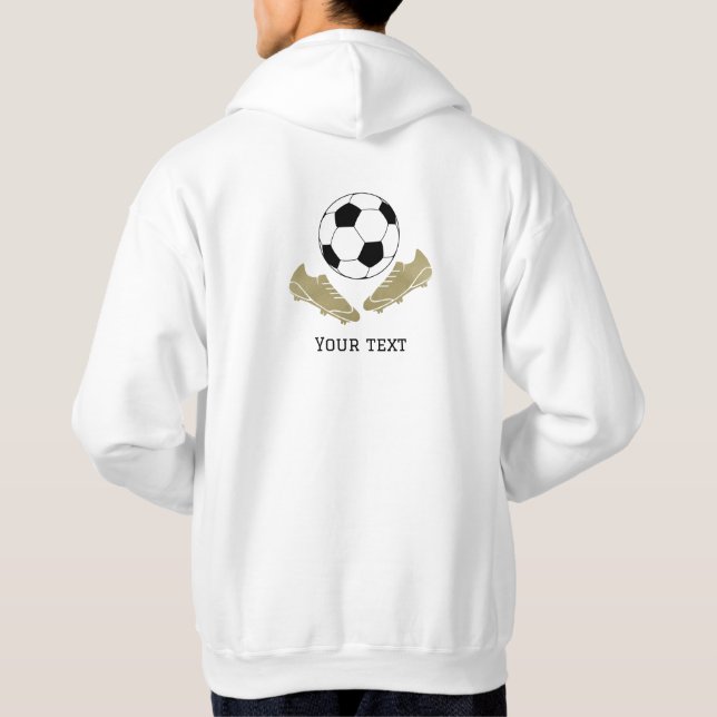 Moderner Fußball reinigt Ball White Hoodie (Rückseite)