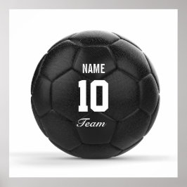 Moderner Fußballball-Ball-Personalisierter Text Poster