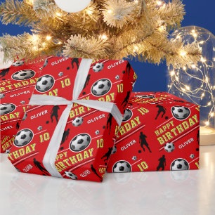 Moderner Fußballspieler Geburtstag Geschenkpapier