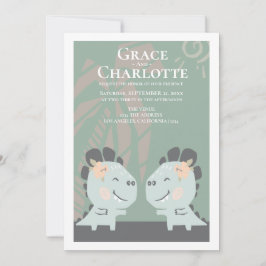 Moderner Gay Dinosaur zwei Brides Wedding Einladung