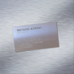 Moderner, gebürsteter MetallLook S01 kundenspezif Magnetische Visitenkarte