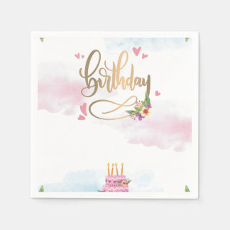 Moderner Geburtstag Serviette