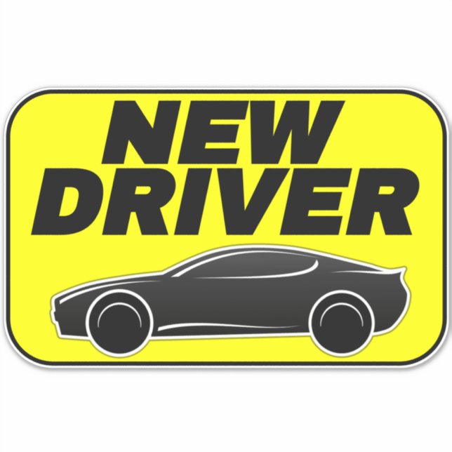 Moderner Gelber Autoaufkleber (Student New Driver) Aufkleber (Vorderseite)