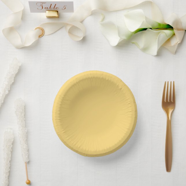 Moderner, gelber Feststoff an der Küste Pappteller (Hochzeit)