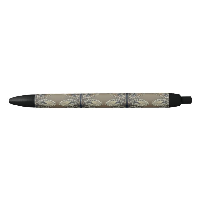 Moderner Gem Black Ink Pen Kugelschreiber (Vorderseite)