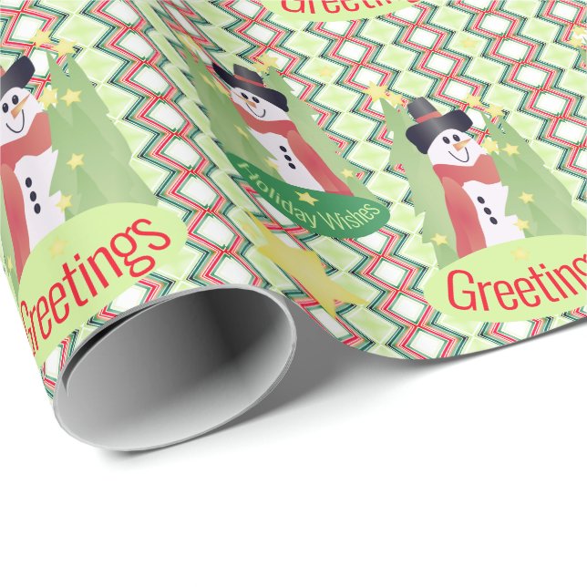 Moderner Gemusterter Urlaub Geschenkpapier (Rolleneckpunkt)