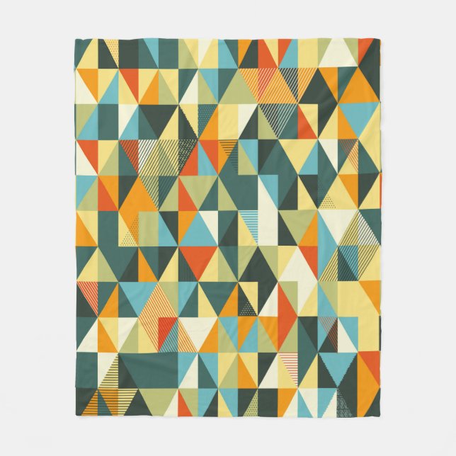 Moderner geometrischer Hintergrund. Abstraktes Fla Fleecedecke (Vorderseite)