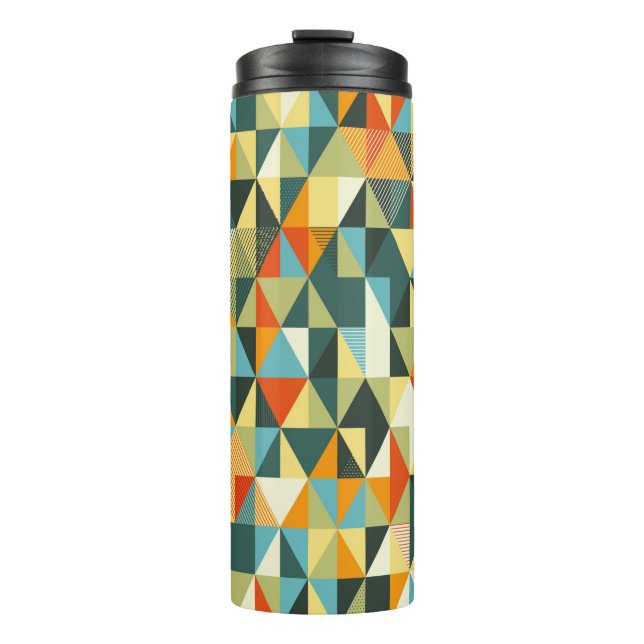 Moderner geometrischer Hintergrund. Abstraktes Fla Thermosbecher (Vorderseite)