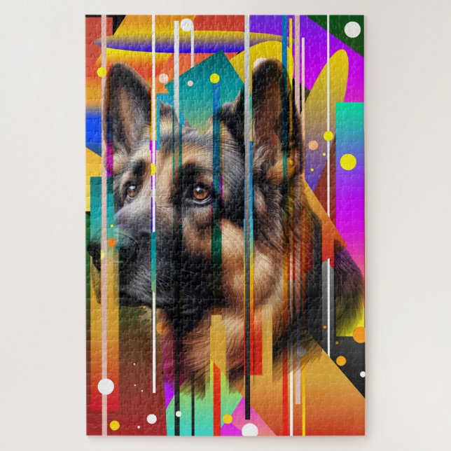 Moderner geometrischer Hund (Vertikal)
