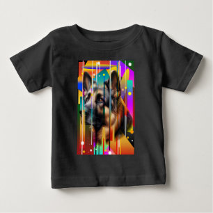 Moderner Geometrischer Hund   Baby T-shirt
