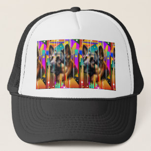 Moderner Geometrischer Hund   Truckerkappe