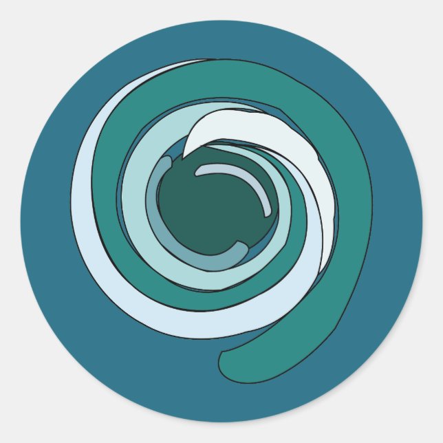 Moderner geometrischer Kreis Runder Aufkleber (Vorderseite)