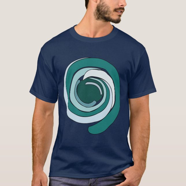 Moderner geometrischer Kreis T-Shirt (Vorderseite)