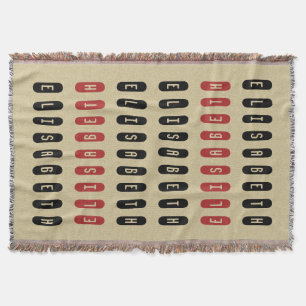Moderner geometrischer Schwarzer Individuelle Name Decke