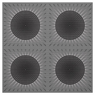 Moderner geometrischer Sonnenburst - Dunkler Hämat Stoff
