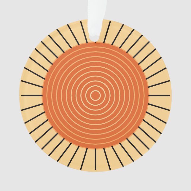 Moderner geometrischer Sonnendurchbruch - Ornament (Vorderseite)