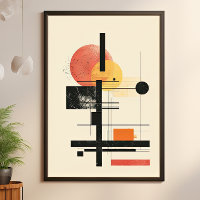 Moderner geometrischer Sonnenuntergang Mitte des J