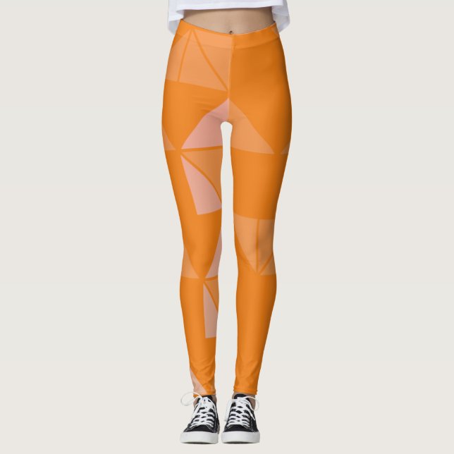 Moderner geometrischer Stil über Safrandesign Leggings (Vorderseite)