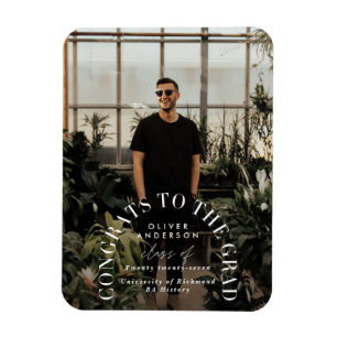 Moderner geometrischer typografischer Foto Bogen A Magnet