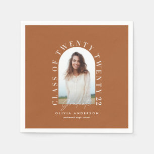 Moderner geometrischer typografischer Foto Bogen A Serviette