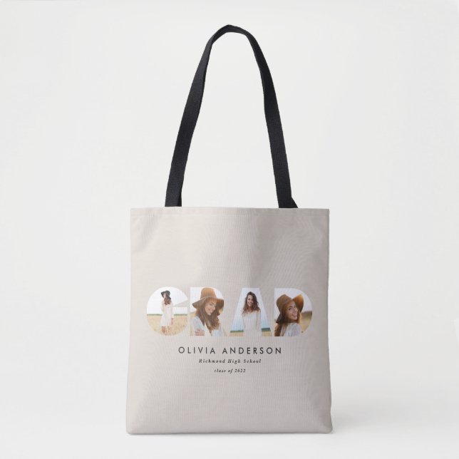 Moderner geometrischer typografischer Foto Bogen A Tasche (Vorderseite)