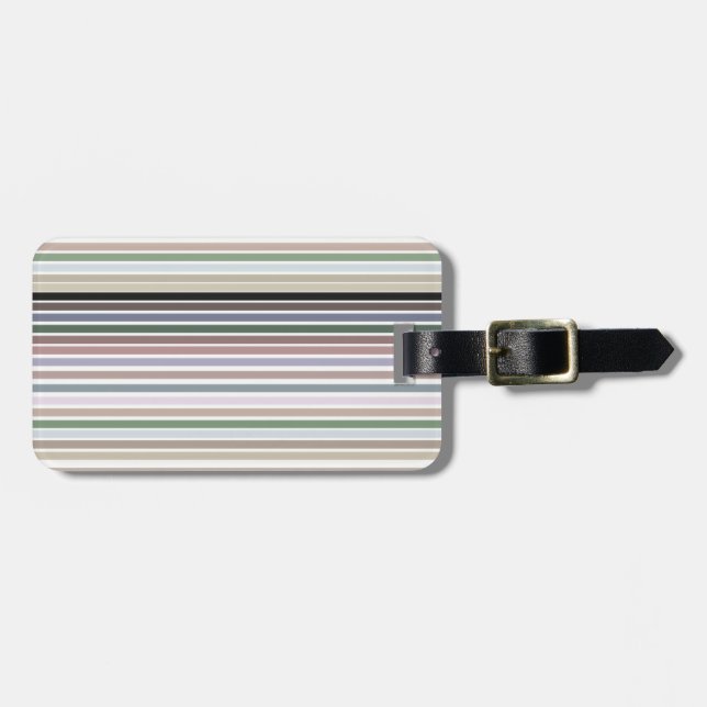 Moderner Gepäckanhänger mit Streifen (Vorderseite horizontal)
