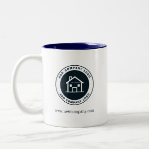 Moderner Geschäftslogo-Gewinnspiel individuell Zweifarbige Tasse