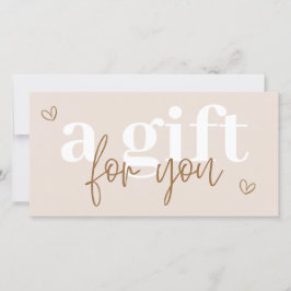 Moderner Geschenkgutschein für Boho