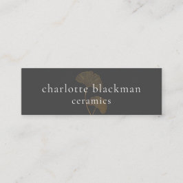 Moderner Gingko-Leaf-QR-Code Mini Visitenkarte