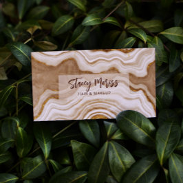 Moderner Glam Chic Abstrakt Agate QR Code Visitenkarte