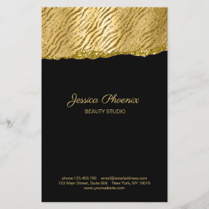 Moderner Glamour Gold Pattern Glitzer Flyer