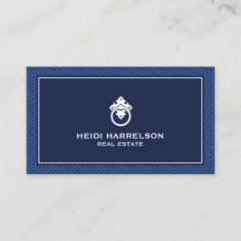 Moderner Glamour Realtor, Real Anwesen Blue Visitenkarte