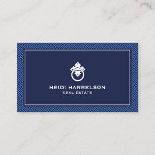 Moderner Glamour Realtor, Real Anwesen Blue Visitenkarte