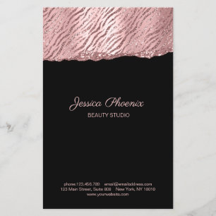Moderner Glamour Rosegold Pattern Glitzer Flyer