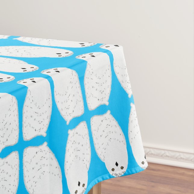 Moderner Glamour-Schnee-Eule Tischdecke (Beispiel)