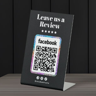 Moderner Glitter-Frisiersalon Facebook Bewertungen Sockelschild