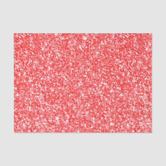 Moderner Glitzer in Rot und Weiß Seidenpapier (Vorderseite)