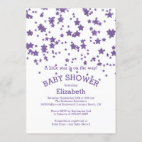 Moderner Glitzer Kleine Star Babydusche Einladung